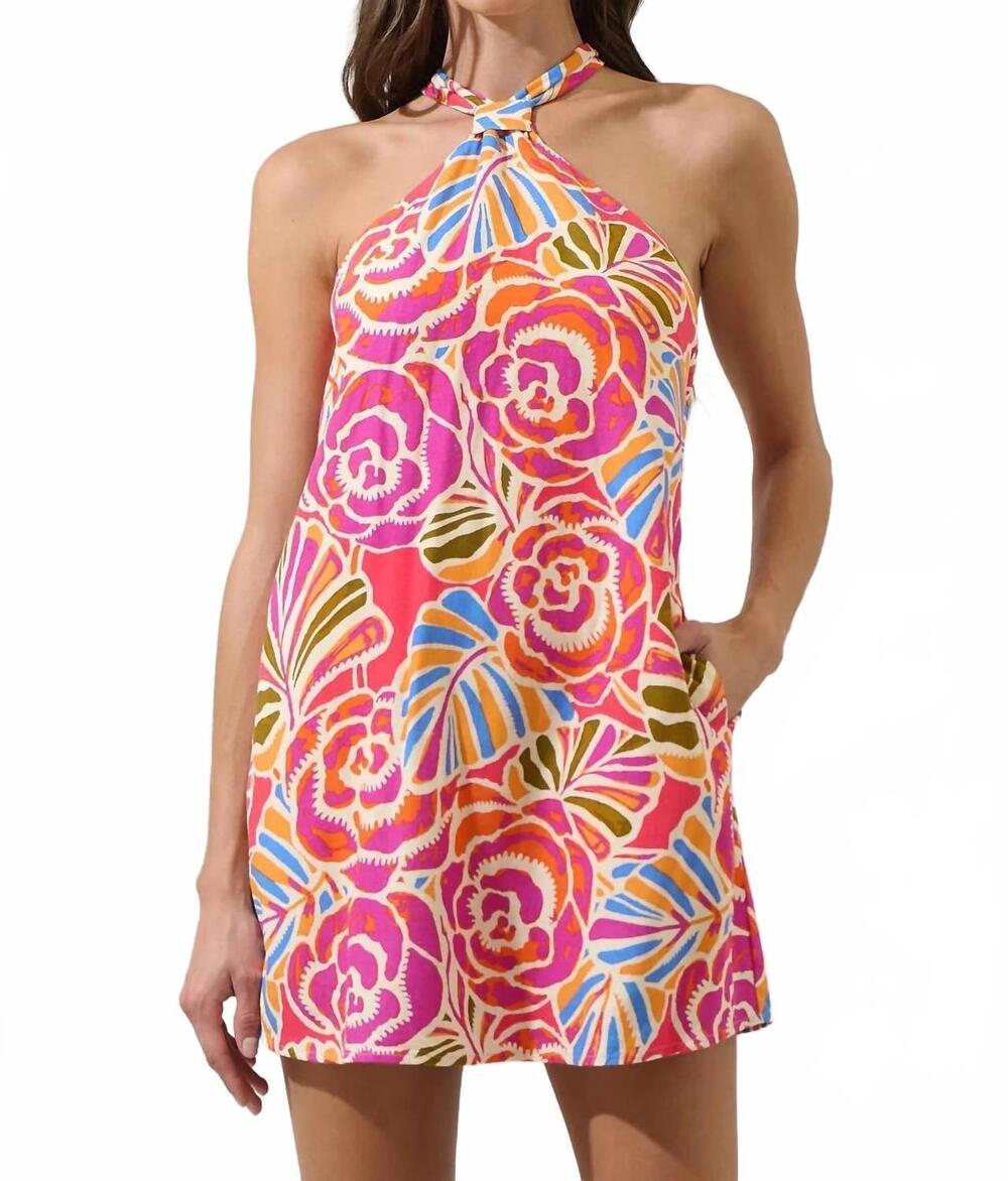 NEW SUGARLIPS marisol floral halter dress in multicolor